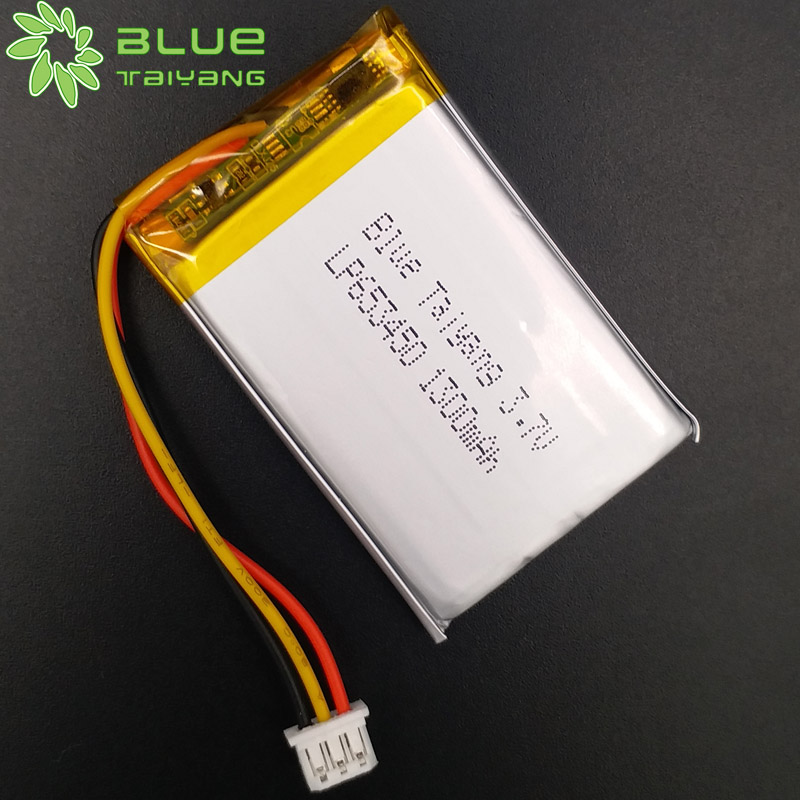 653450 rechargeable 3 7v 1300mah 4.81wh battery