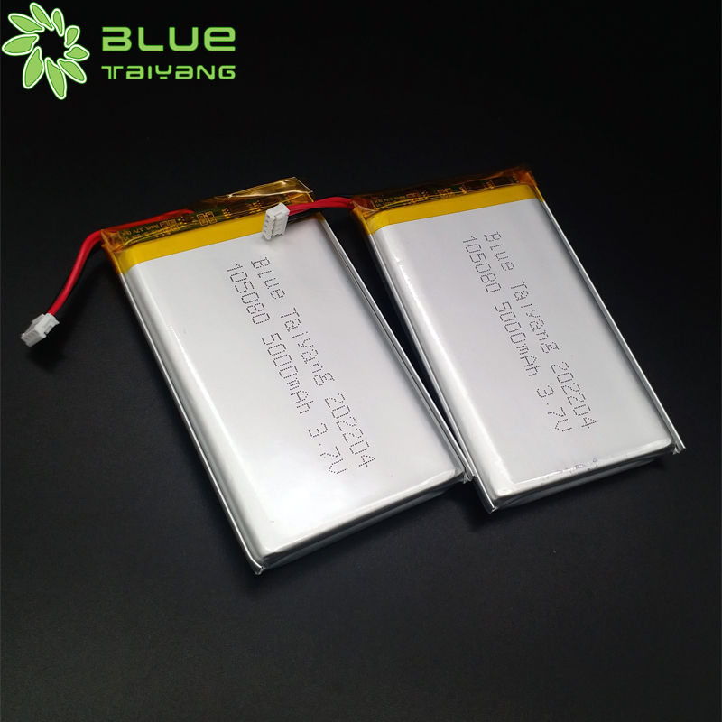Lithium Polymer 105080 3.7v 5000mah lipo rechargeable battery