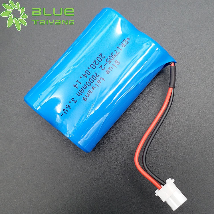 2-ER17505 3.6v 7000mah li-socl2 battery pack