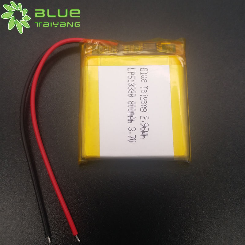513338  3.7v 800mah 2.96wh rechargeable lithium polymer battery