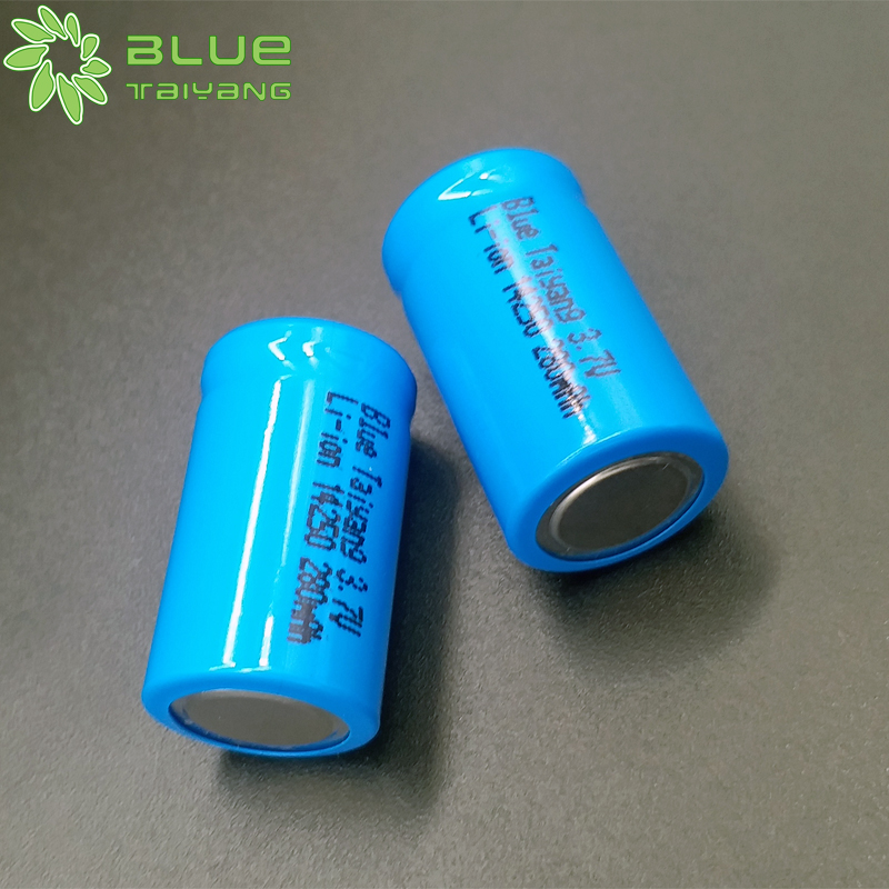cylindrical rechargeable lithium ion battery14250 280mah 3.7v  li ion battery