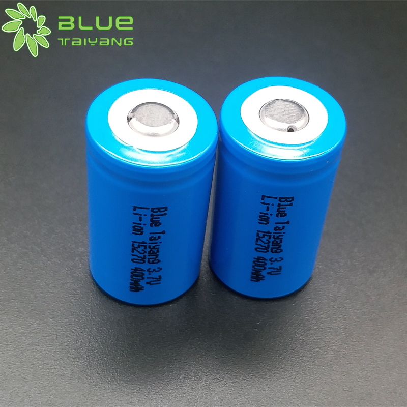 lithium ion batteries 15270 3.7v 400mah 1.48wh cylindrica li-ion battery