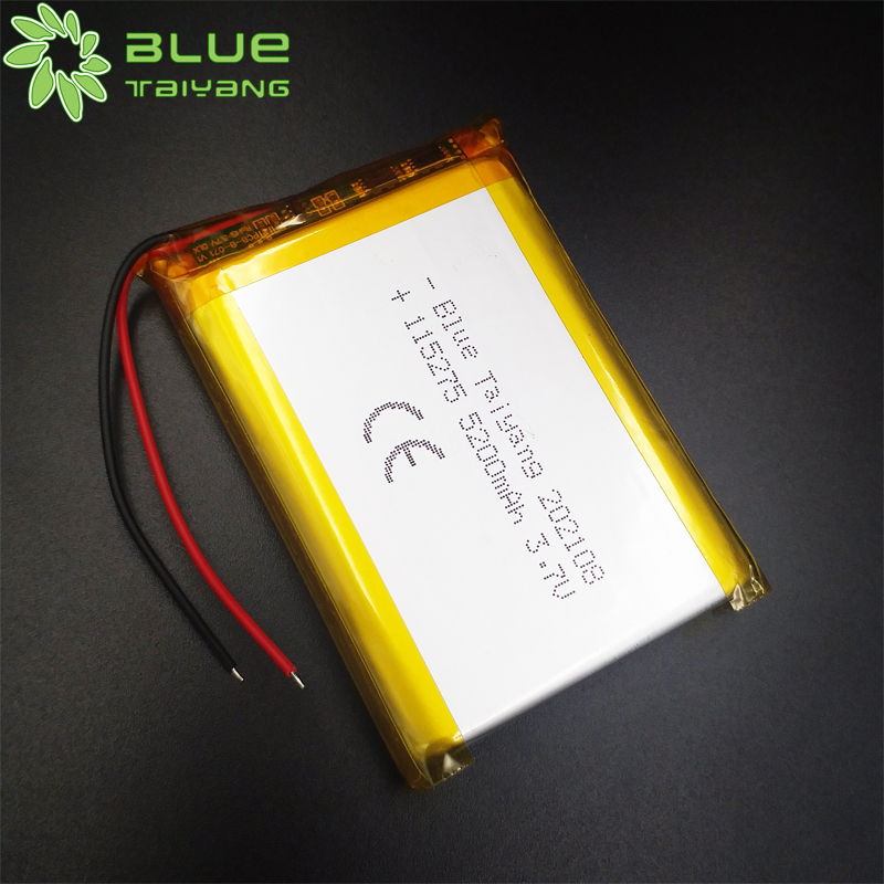 115275 rechargeable battery Lipo Battery 3.7V 5200mah Lithium Polymer Battery