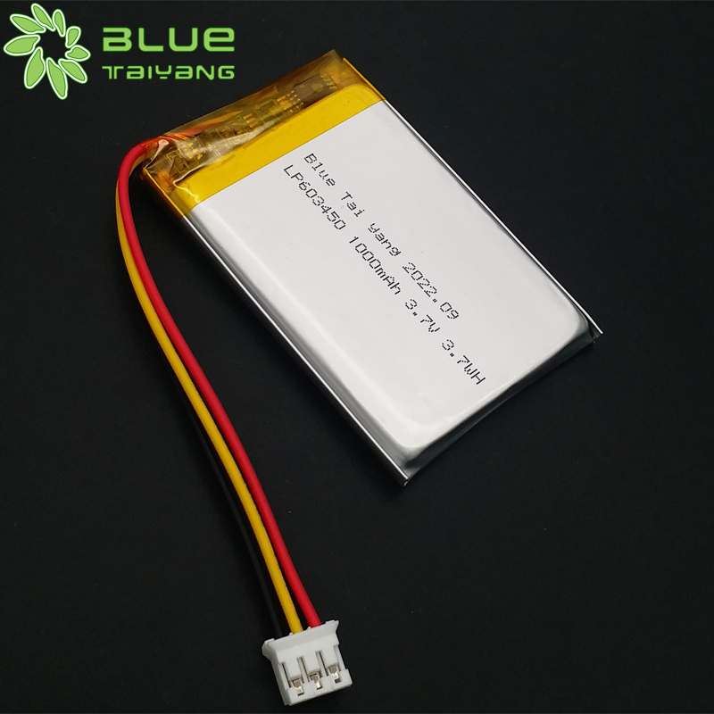 Wholesale price of manufacturer 603450 lipo rechargeable battery 3.7v li-polymer battery 1000mah 3.7V lithium polymer battery