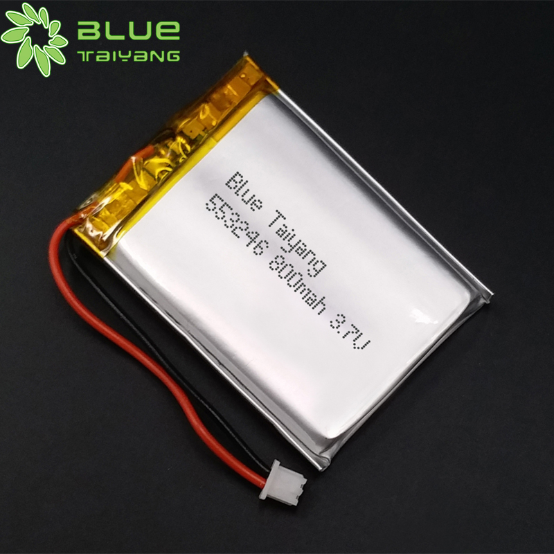 553246 rechargeable battery 3.7v 800mah 2.96wh li-ion lipo battery 3.7v 800mah batterie