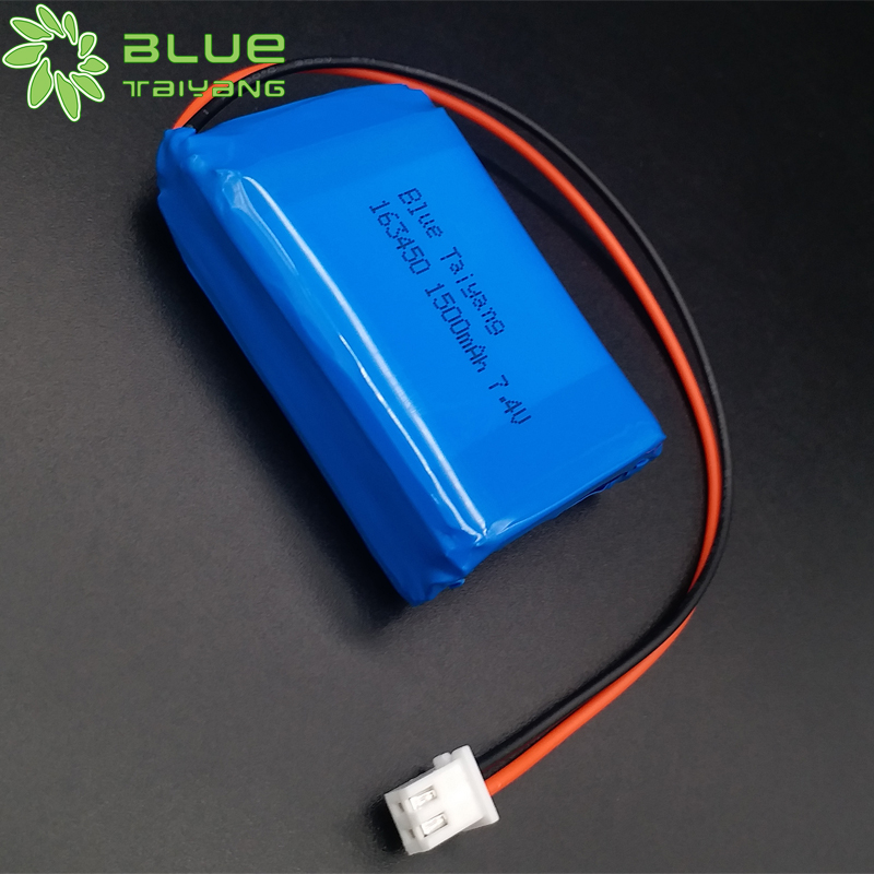 163450 7.4v 1500mah rechargeable li polymer battery pack