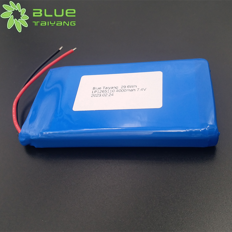 1265110 7.4v 4000mah Lipo Battery Rechargeable Lithium Polymer Battery Cell pack