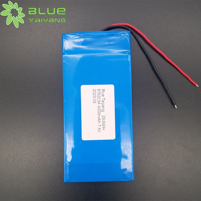 8763134 7.4v 29.6wh li ion 4000mah Rechargeable Lithium Polymer Battery pack