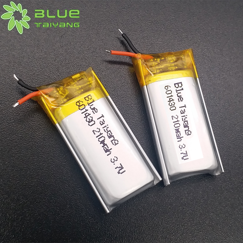 601430 210mah 3.7v rechargeable lithium polymer battery for Mini-speaker UFX
