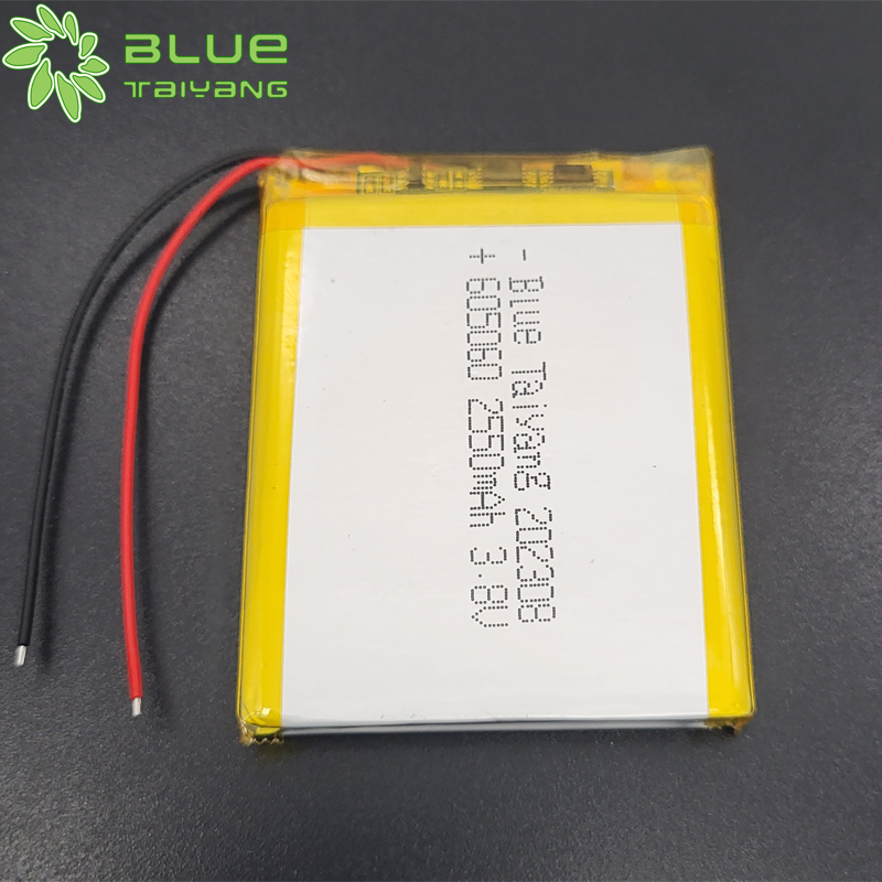 605060 rechargeable li polymer battery cells lipo 3.8v 2550mah battery