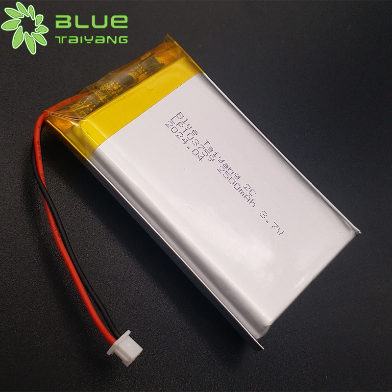 Rechargeable 103759 3.7v 2500mah 2C lithium polymer battery