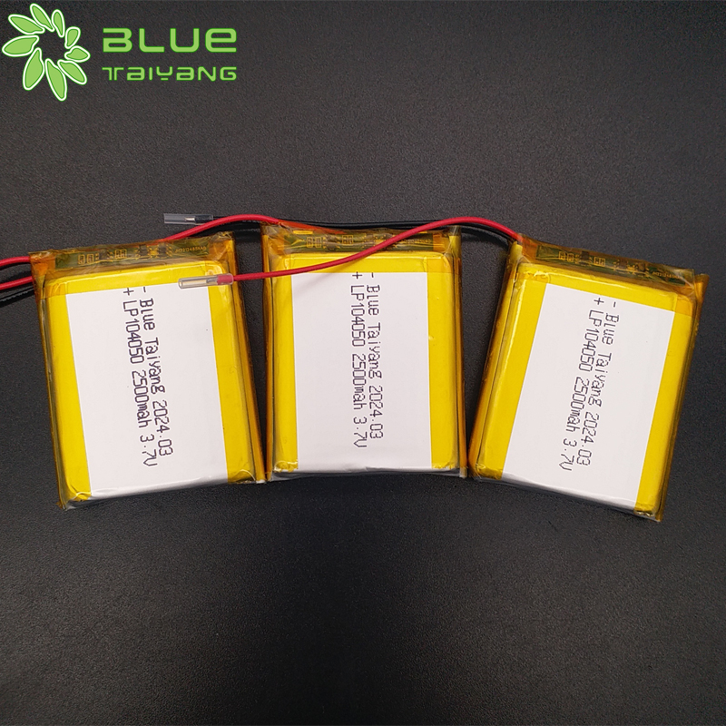 104050 2500mah 3.7v lithium polymer battery 3.7v 2500mah cell rechargeable lipo battery