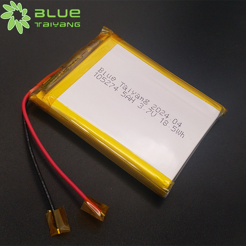 105274 3.7v 5ah lipo battery 5000mah 3.7v 18.5wh lithium ion polymer battery