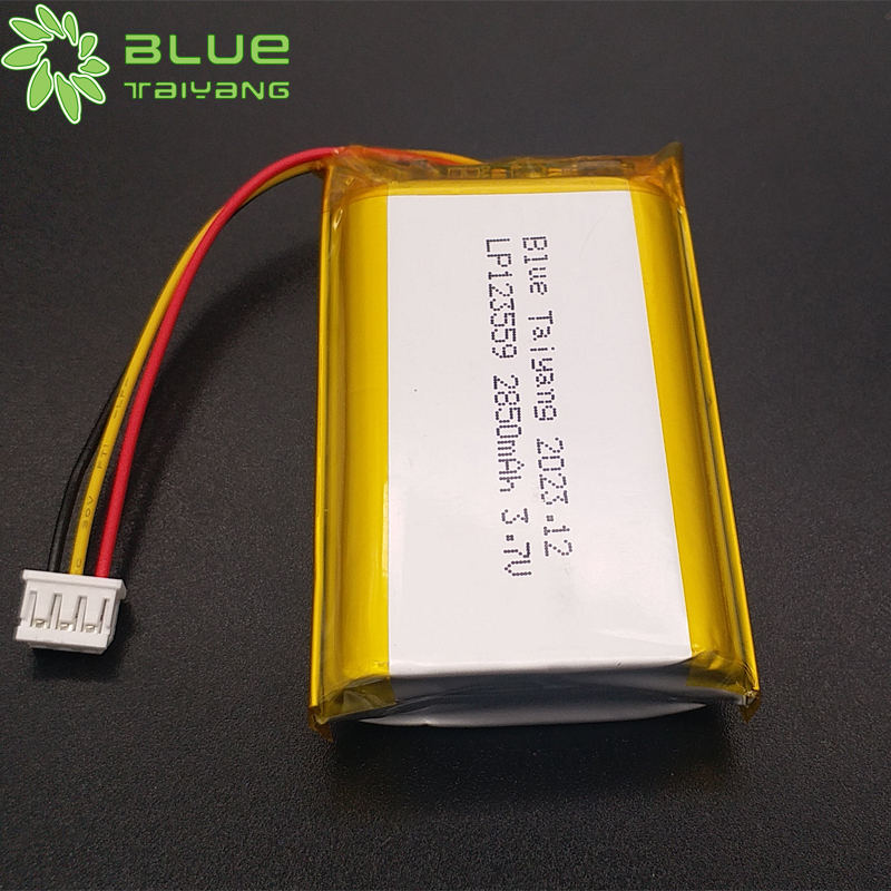 123559 3.7v lipo battery 3.7v 2850mah 10.55wh lithium polymer rechargeable battery for Elderly machine