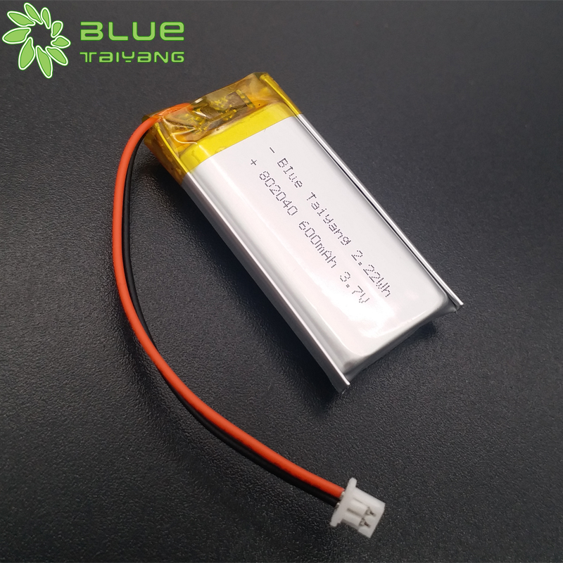 802040 3.7v 600mah 2.22wh li ion battery rechargeable battery 4v 600mah batterie lithium