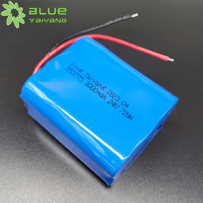 Customized rechargeable 24v 6s lipo battery pack 24v 3000mah 18650 battery pack 24 volt lithium ion battery