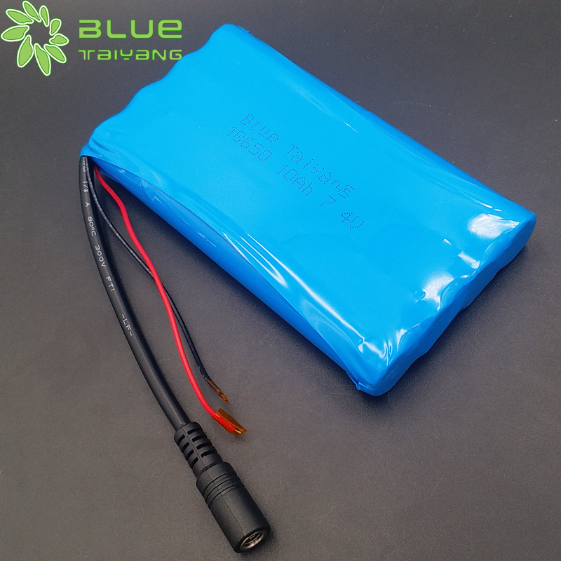 7.4v 10000mah rechargeable 18650 10AH  lithium battery pack 2s 7.4v 10ah lipo battery