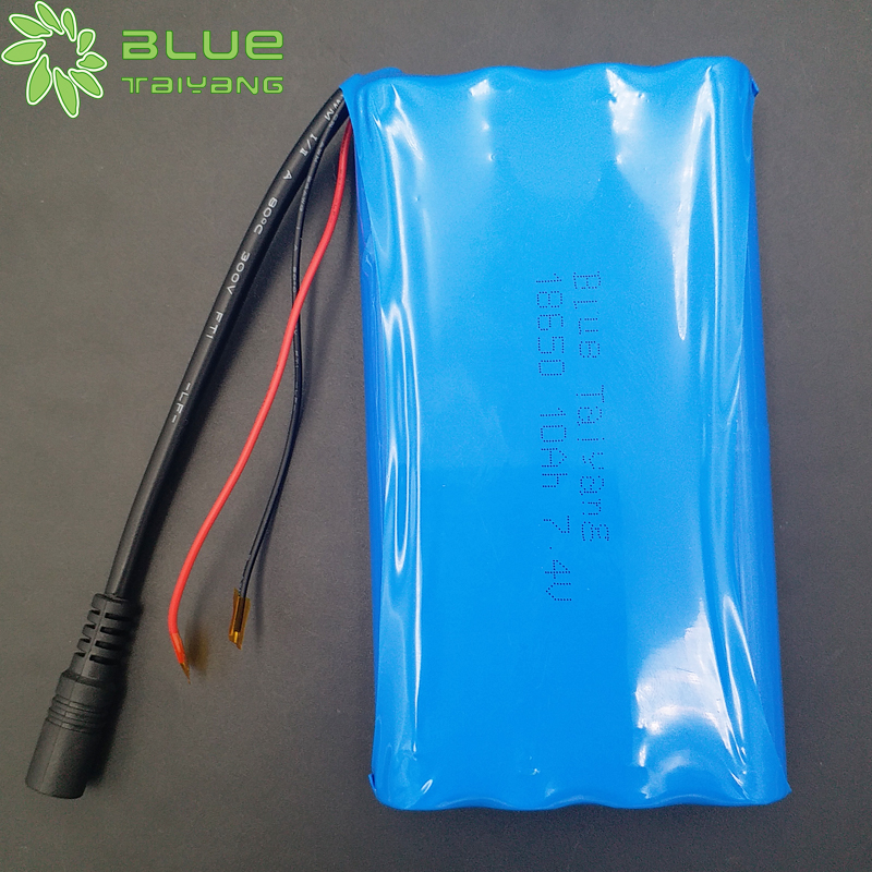 7.4v 10000mah rechargeable 18650 10AH  lithium battery pack 2s 7.4v 10ah lipo battery