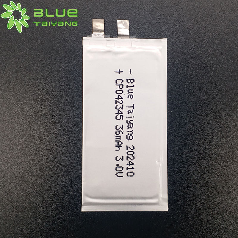 CP042345 3.0V 36mah non-rechargeable soft li-mno2  flexible ultra thin tiny