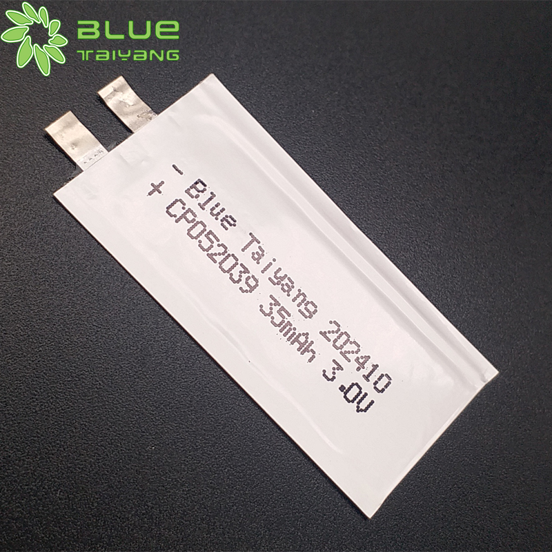 CP052039 3.0V 35mAh smart card label battery Ultra thin low-temperature li-mno2