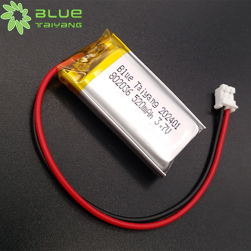 Ultra thin rechargeable lithium polymer battery li ion 802036 3.7v 520mah li polymer battery