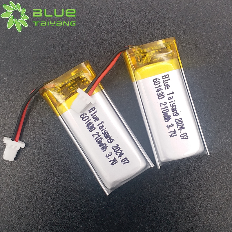 Small size 601430 210mah 3.7v rechargeable lithium polymer Bluetooth headset battery