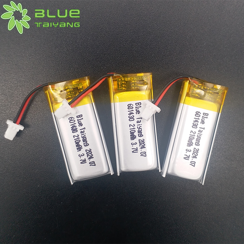 Small size 601430 210mah 3.7v rechargeable lithium polymer Bluetooth headset battery