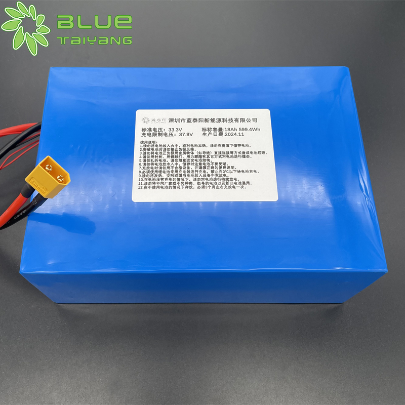 Customized lithium ion batteries pack 33.3V 18Ah li ion battery Manufacturer replacement