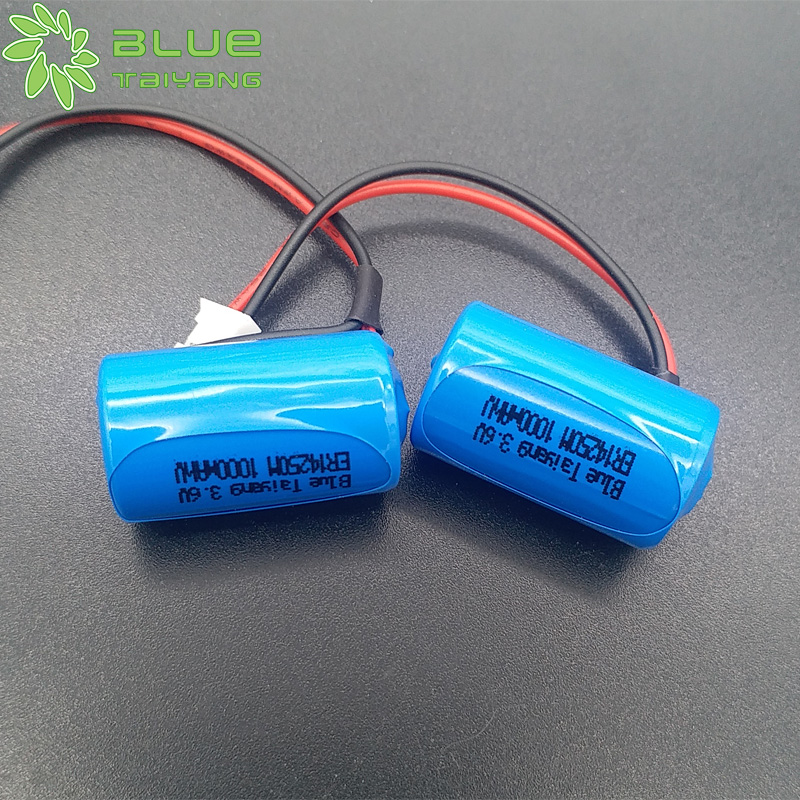ER14250M 3.6v 1000mah cylindrical li-socl2 lithium battery
