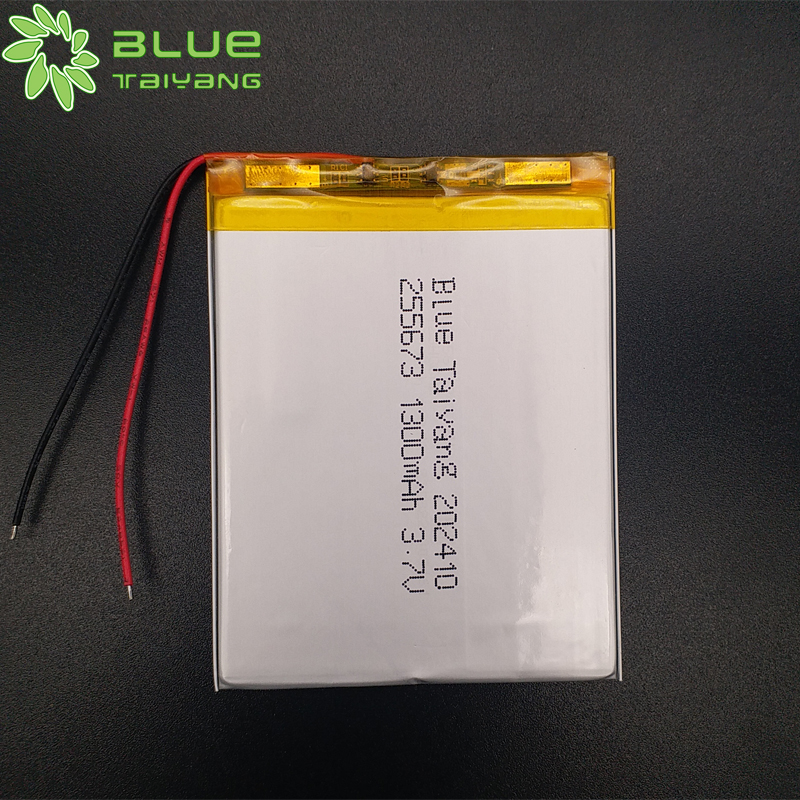 255673 Custom Rechargeable Bateria Lithium Battery 3.7v 1300mah Power Bank
