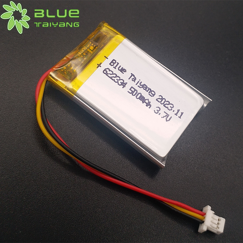 Custom 622334 3.7v 500mah Lipi Battery 3.7 500mah Volt Lithium Battery Rechargeable