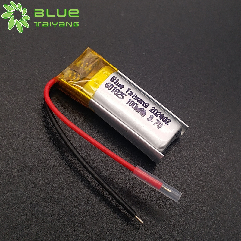Custom Rechargeable Litio-ion Battery 601025 100mah 3.7 v Mini Lithium Battery