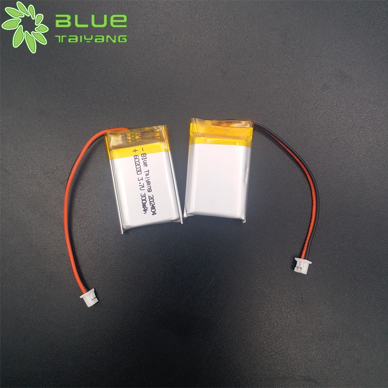 Rechargeable Custom Li Polymer Lithium Battery 602030 3.7 300mah Lipo Batter