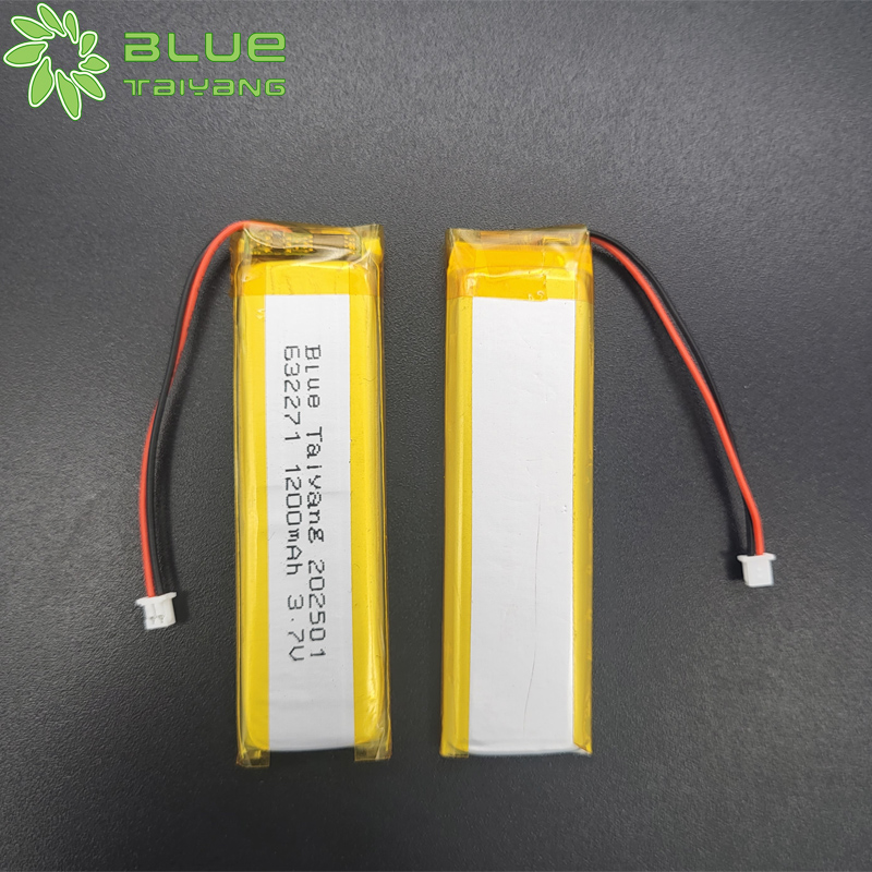 632271 Lipo Battery with Connector 1200mah 3.7v Mini Rechargeable Fan