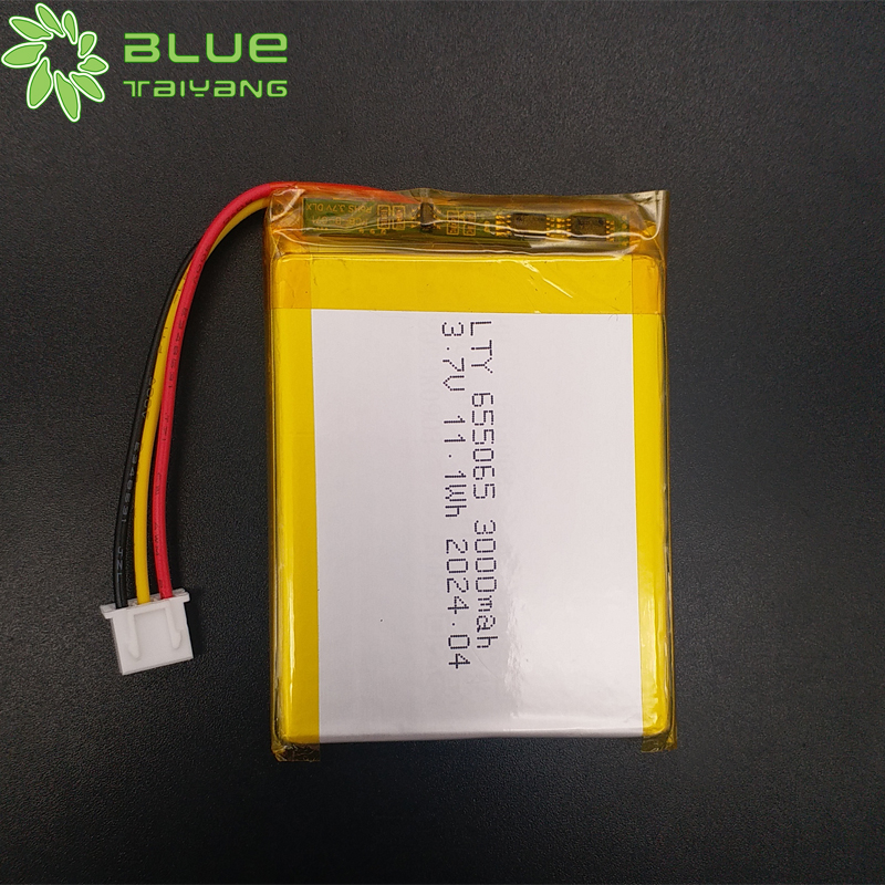 Cellule Batterie 3000mah 3.7v 655065 Rechargeable Custom Lithium Polymer Battery