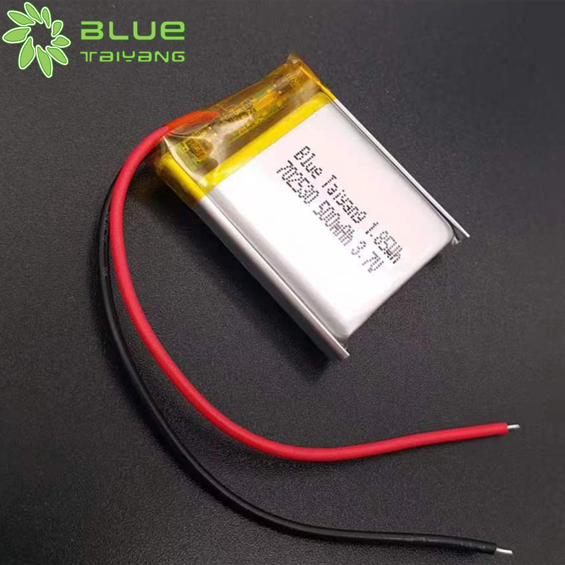 702530 Small Lithium Ion Battery 500mah 3.7v Single Cell Rechargeable Lipo Battery