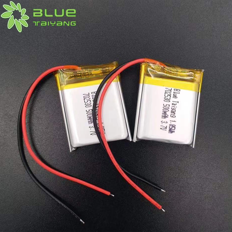 702530 Small Lithium Ion Battery 500mah 3.7v Single Cell Rechargeable Lipo Battery