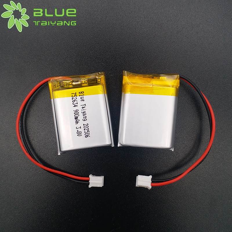 Custom Rechargeable 752634 3.8v Li-ion Battery 900mah 3.33wh Batterie Li Po