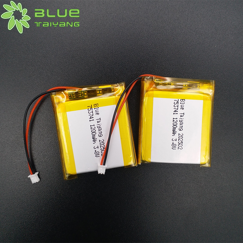 753741 Custom Rechargeable Bateria Lithium Battery 3.8v 4.56wh 1200mah Power Bank
