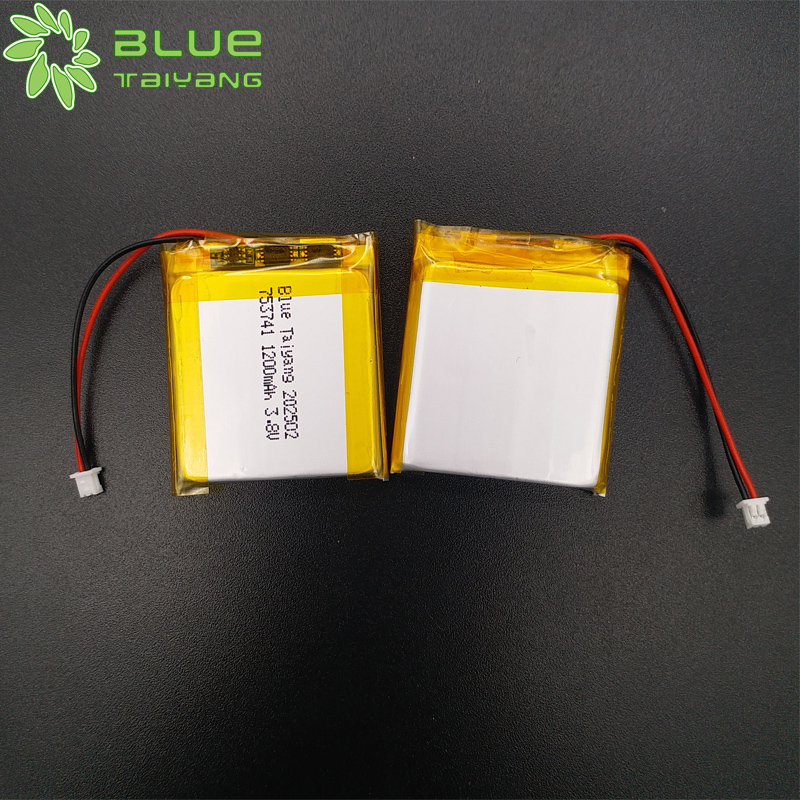 753741 Custom Rechargeable Bateria Lithium Battery 3.8v 4.56wh 1200mah Power Bank
