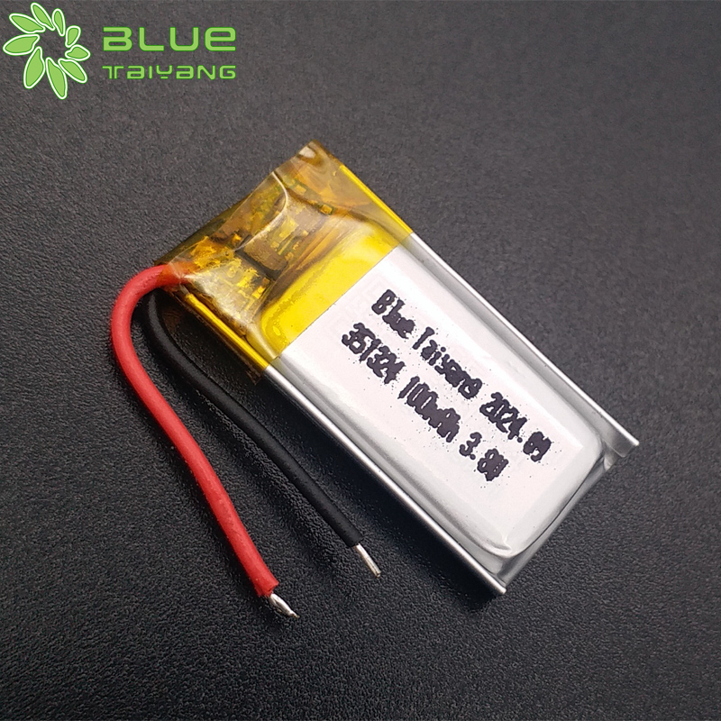 Small Rechargeable Battery Li-po Batteries Cells 351324 3.8v 100mah Custom Lipo Battery