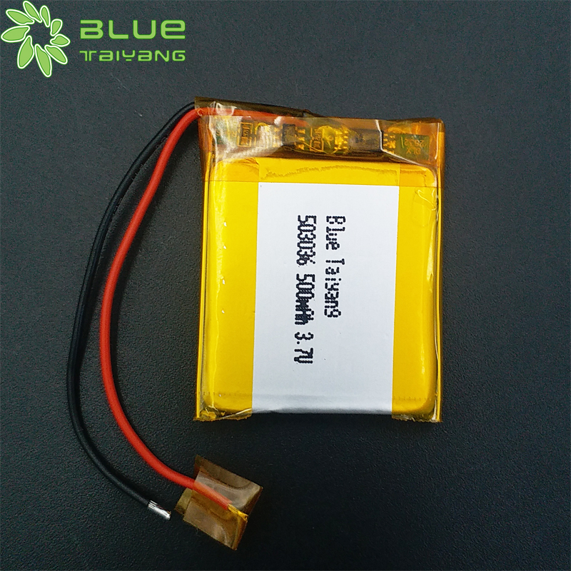 Rechargeable Custom 503036 Lipo Battery 3.7v 500mah Battery Charger