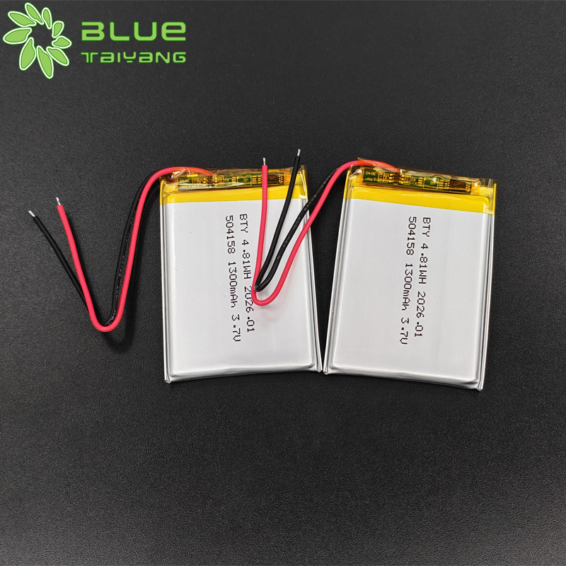 504158 custom bateria li ion 3.7v 1300mah 4.81wh rechargeable lithium battery