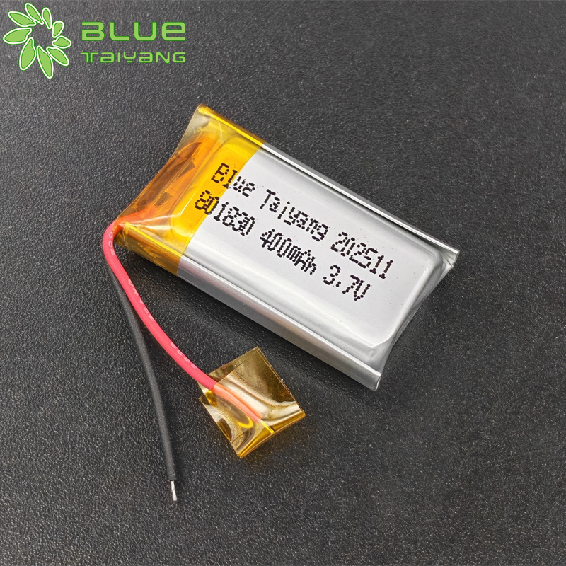 801830 Custom Rechargeable Bateria Lipo 1s 400mah 3.7v Lityum Polimer Pil