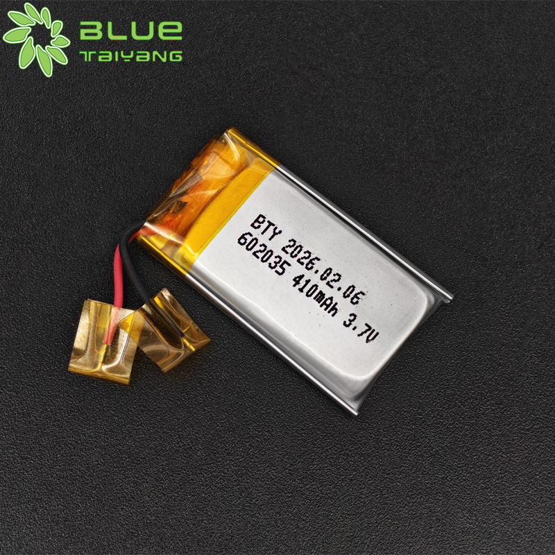 Custom Rechargeable Batteries Lithium 3.7v 410mah 602035 Lipo Battery