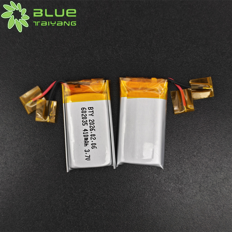 Custom Rechargeable Batteries Lithium 3.7v 410mah 602035 Lipo Battery