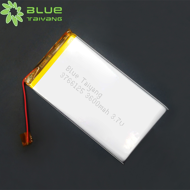 soft pack 3766125 3.7v lithium poly battery 3600mah 3.7v 13.32wh li-ion battery