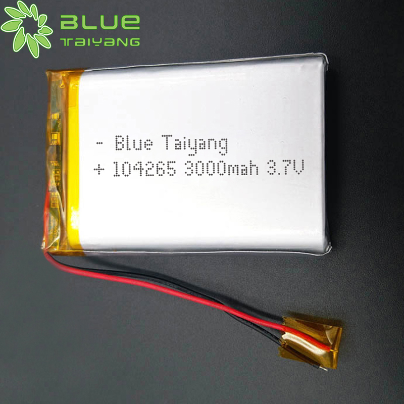 104265 3.7v 3000mah 11.1wh rechargeable lithium polymer battery 3.7v with 3000mah