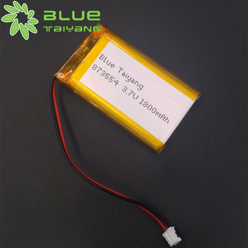 li ion 873554 rechargeable lithium polymer battery 3.7v 1800mah 6.66wh battery