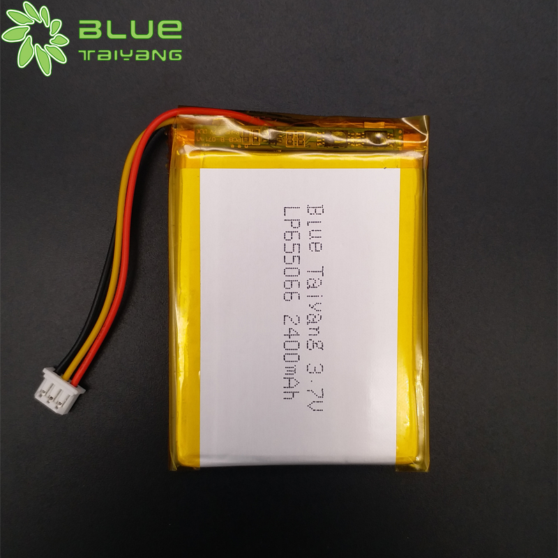 Lithium Ion 655066 3.7 Volt 2400mah Rechargeable 3.7v 2400mah 8.88wh Lipo Battery